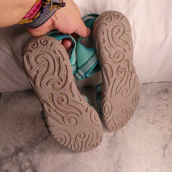 Teva‎ Tirra Metallic Girls Size 7 Strappy Sandals - Picture 6 of 9